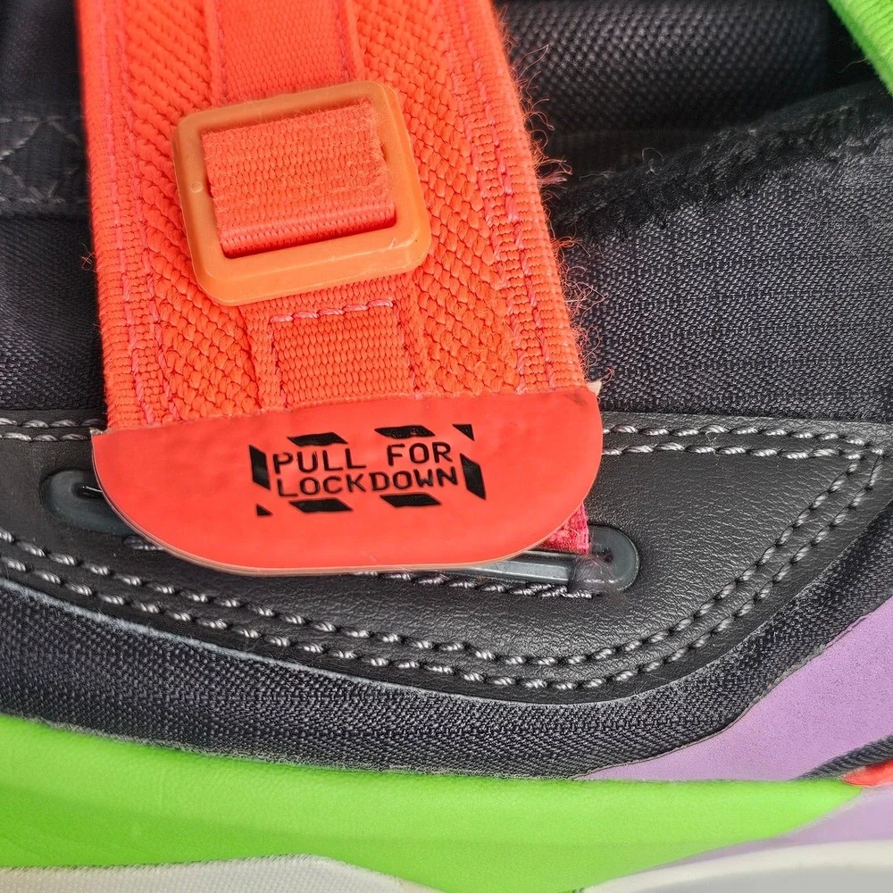 Nike LeBron Soldier 13 GS Black Green‎ Orange Purple AR7585-002 Kids Size 5.5Y